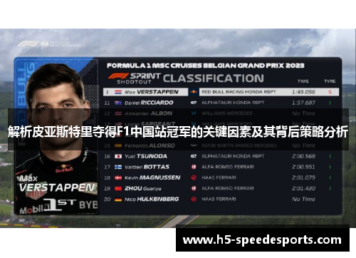 解析皮亚斯特里夺得F1中国站冠军的关键因素及其背后策略分析